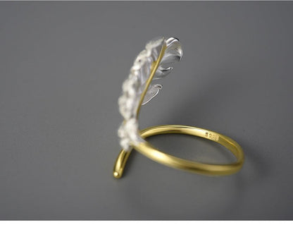 Long Goose Feather Ring 