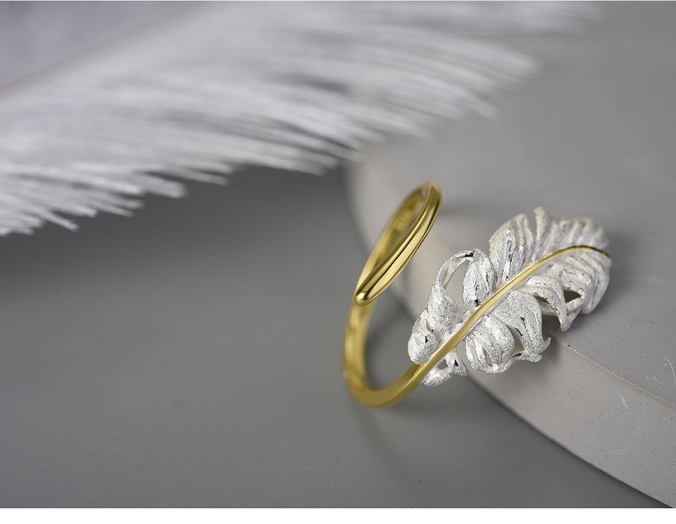 Long Goose Feather Ring 