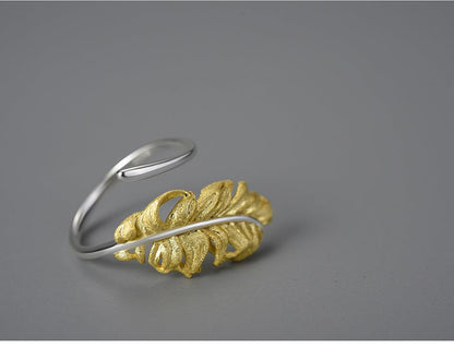 Long Goose Feather Ring 