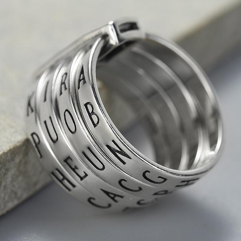 Lovely words ring, 925 Sterling Silver 