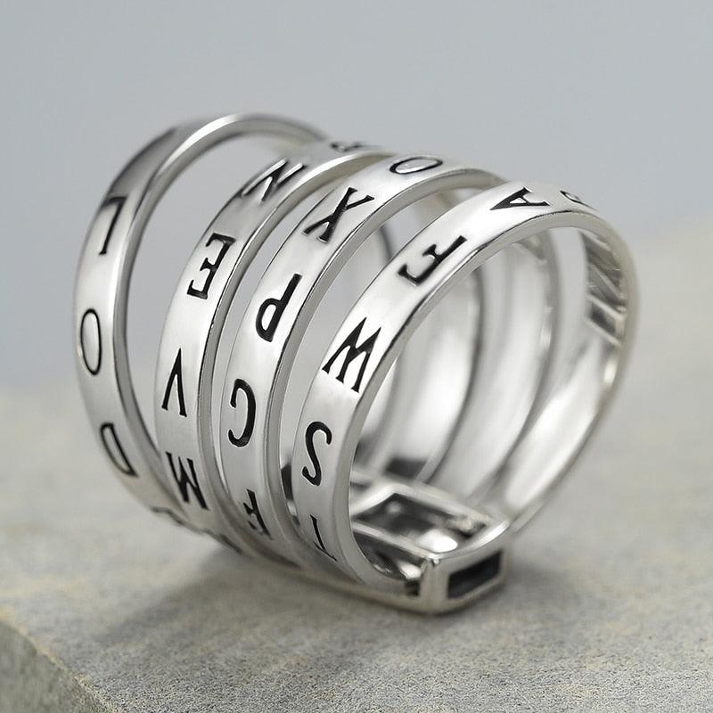 Lovely words ring, 925 Sterling Silver 