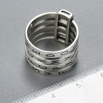 Lovely words ring, 925 Sterling Silver 