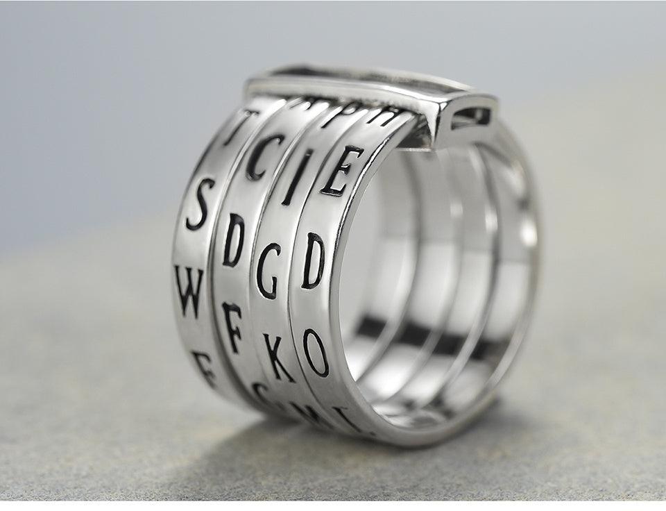 Lovely words ring, 925 Sterling Silver 