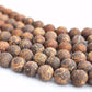 Matte Brown Fireworks Jasper Stone Beads, 6-10mm, 15.5'' strand 