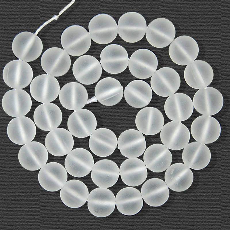Matte Crystal Quartz Beads, Matte White beads, Clear Matte Beads, White Matte Gemstone beads, Round Natural Beads, 4mm 6mm 8mm 10mm 