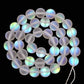 Matte Frosted Mystic Aura Quartz Beads Jewelry AB Beads Blie White Holographic loose Rainbow Quartz Beads 6mm 8mm 10mm 12mm beads 