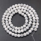 Matte Frosted White Turquoise Howlite Beads, 6-12mm Gemstone Round 