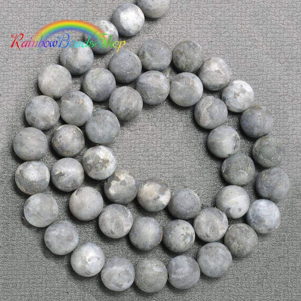 Matte larvikite Labradorite beads Beads, 4-12mm Round gemstone, 15.5'' strand 