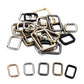 Metal Chain Carabiner Keychain Clasps, Square 