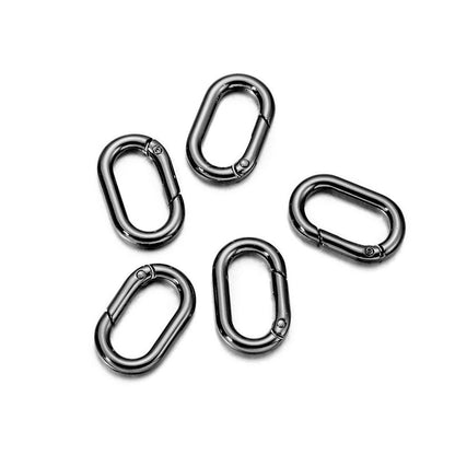 Metal Keychain Carabiner Clasps, Oval 