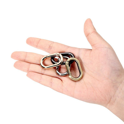 Metal Keychain Carabiner Clasps, Oval 