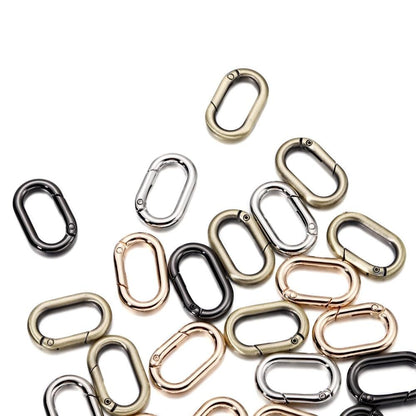 Metal Keychain Carabiner Clasps, Oval 