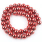 Metalic Red Hematite Beads, Round, 16'' inch strand 