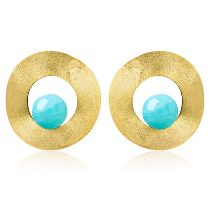 Minimalist Round Stud Earrings 