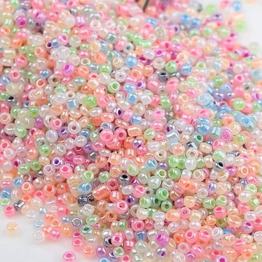 Mixed Pearl japanese seed beads, glass Austria Miyuki Delica round small beads, 1000pcs, 2mm 12/0 