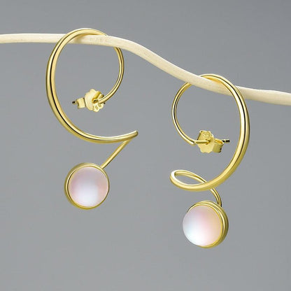 Moonstone Dangle Earring 