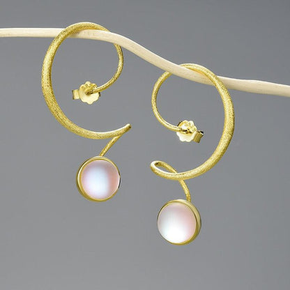 Moonstone Dangle Earring 