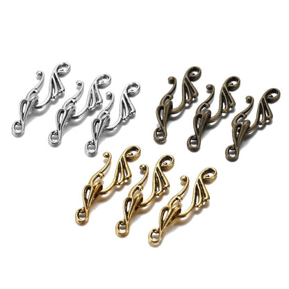 Musical Note Shape Toggle Clasps (Hooks) 