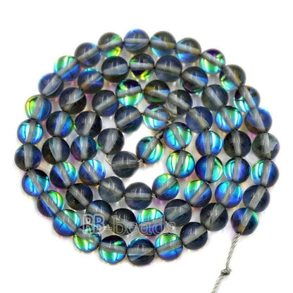 Mystic Gray Aura Quartz Beads loose Holographic Quartz  Beads, Jewelry  Rainbow AB Beads 6mm 8mm 10mm 12mm beads 