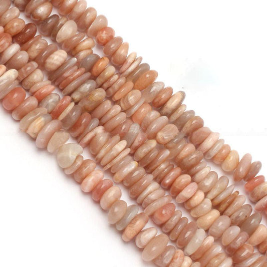 Natural Aventurine beads (Sunstone) Freeform Rondelle, 3-5x8-13mm 