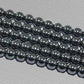 Natural Black Hematite Beads,  Round, 2-12mm, 15.5'' strand 