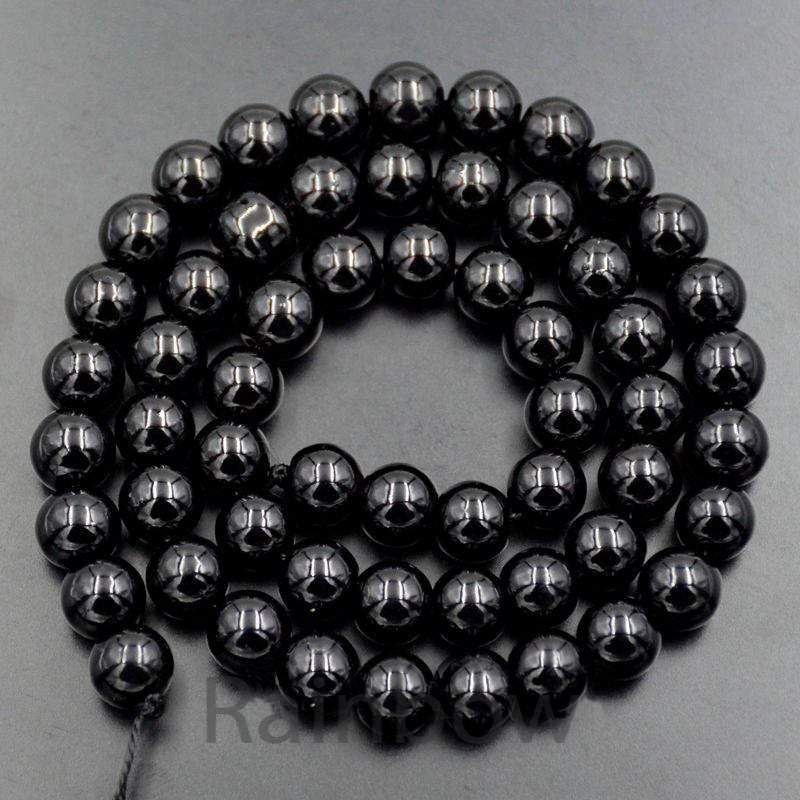Natural Black Tourmaline beads, Round Jewelry Gemstone Spacer Stone Beads, 4mm 6mm 8mm 10mm 12mm 15''5 str. For Jewelry making and Beading 