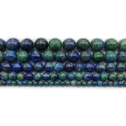 Natural Blue Green Chrysocolla beads, size from 4 to 12mm, 15.5'' strand 