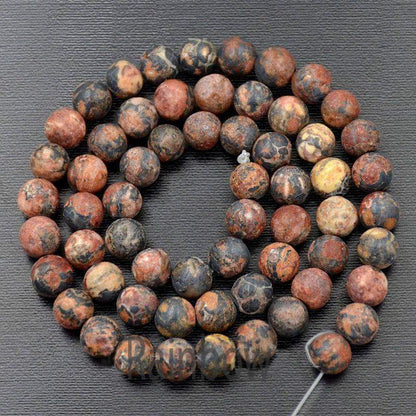 Natural Brown Leopard skin Jasper Beads 4-10mm, 15.5 strand 