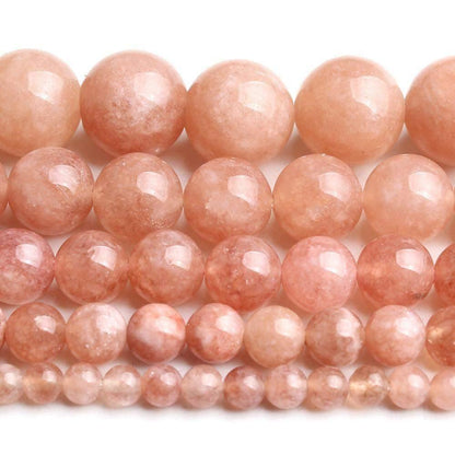 Natural Brown Sunstone Beads, Spacer Gemstone 4-16mm 