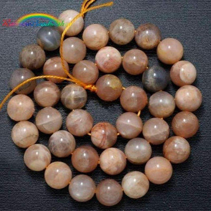 Natural Brown Sunstone Beads, Spacer Gemstone 4-16mm 