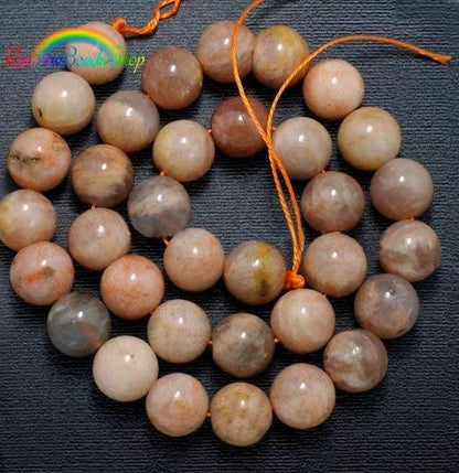 Natural Brown Sunstone Beads, Spacer Gemstone 4-16mm 