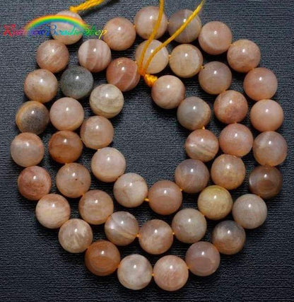 Natural Brown Sunstone Beads, Spacer Gemstone 4-16mm 