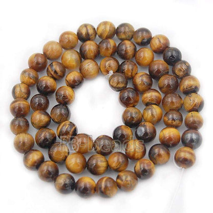 Natural Brown Yellow Tiger Eye Beads,  Gemstone Beads, Jewelry Spacer Stone Round Beads, 4mm 6mm 8mm 10mm 12mm 14mm 