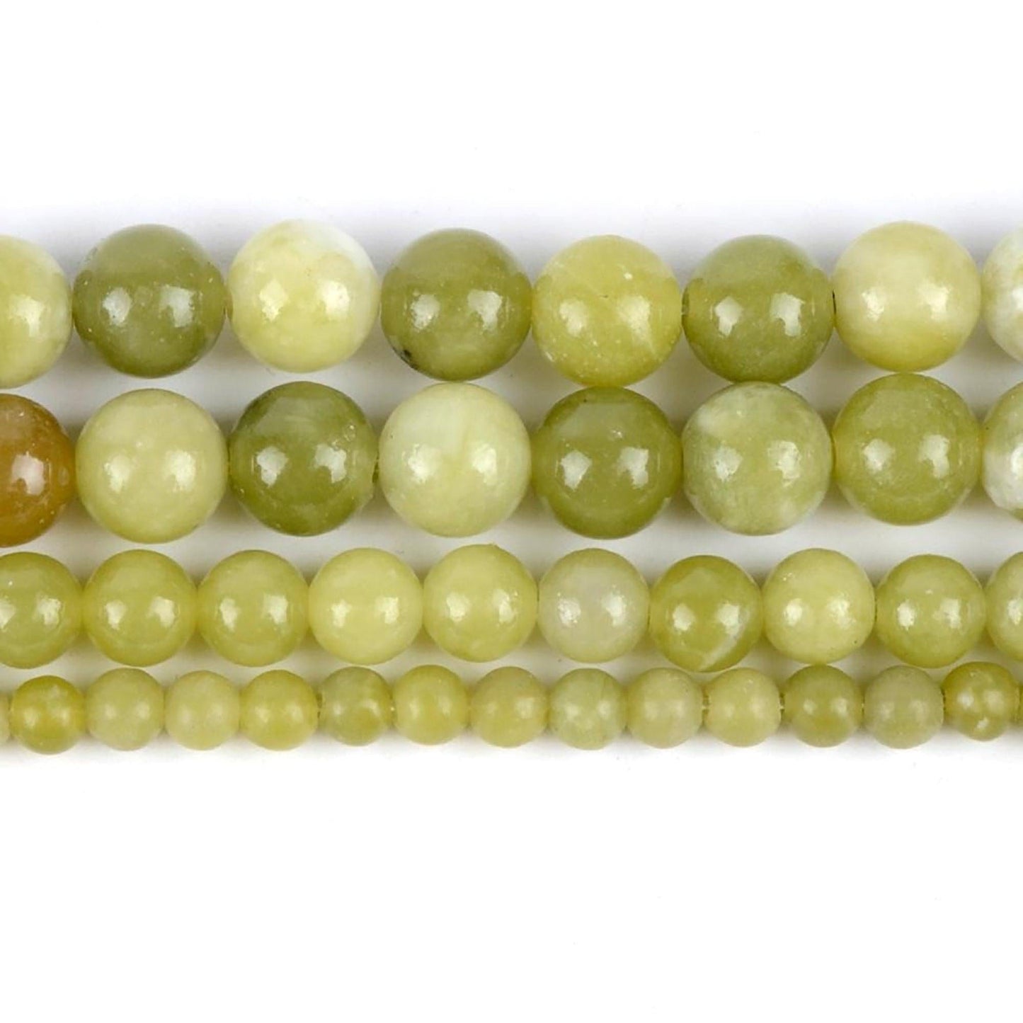 Natural Chinese Nephrite Green Jade Beads, 6-12mm, 15.5'' full strand 