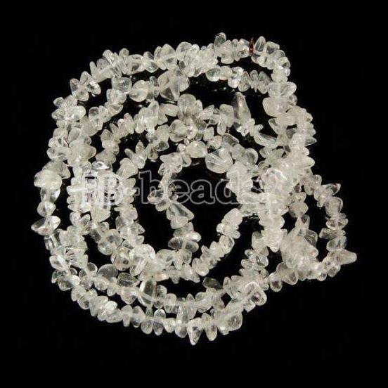 Natural Clear Crystal Quartz Chip Beads, Gemstone Spacer Beads, Polished Stone Smooth Beads,  5~8mm 34 Inc. strand, Wholesale Jewelry beads 