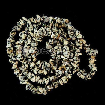 Natural Dalmation Jasper Chip Beads, Gemstone Polished Stone,  5~8mm 34 Inc per strand 