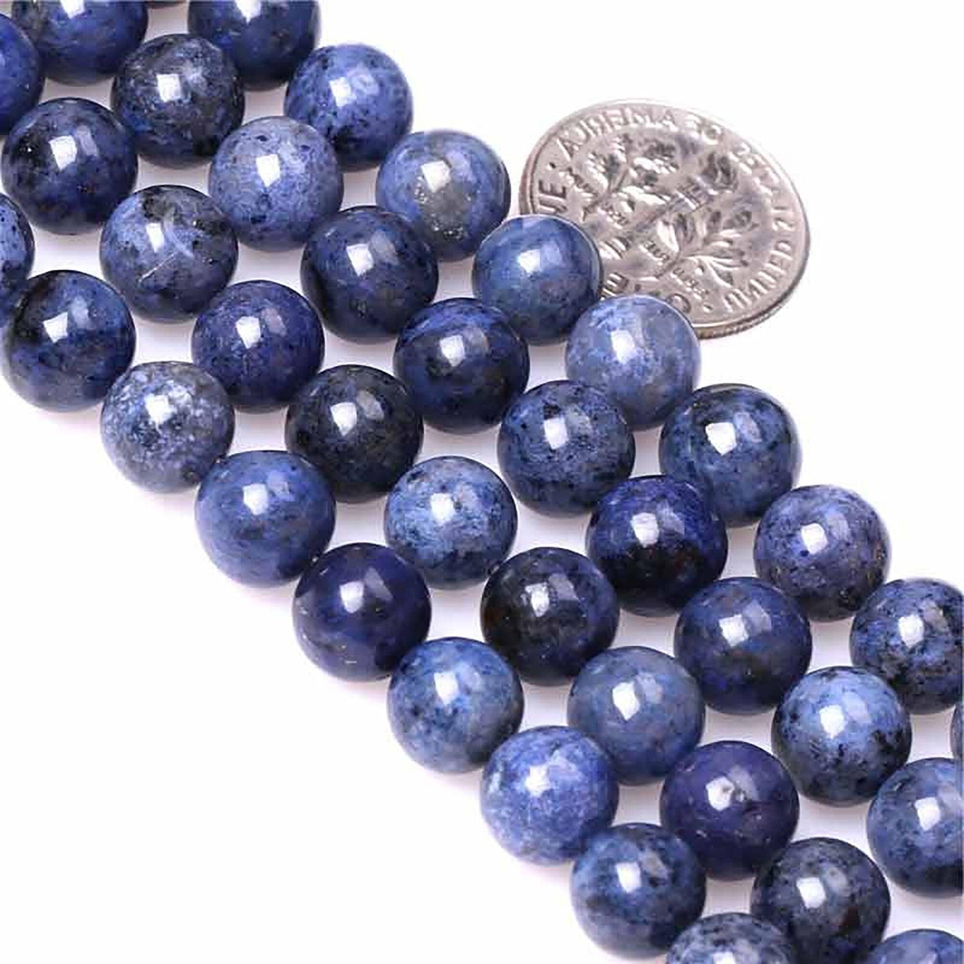 Natural Dark Blue Semi Precious rare Dumortierite beads, 6-12mm 