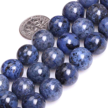 Natural Dark Blue Semi Precious rare Dumortierite beads, 6-12mm 