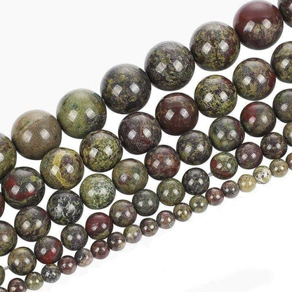 Natural Dragon Bloodstone Round Beads, size 4-12mm, 15.5'' inch strand 