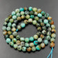 Natural Faceted African Turquoise Beads, 4mm 6mm 8mm Round Jewelry Gemstone Spacer Stone Beads, 15''5 strand. For Jewelry making and Beading 