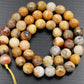 Natural Faceted Crazy Agate beads, Round 6-12mm, 15.5'' inch strand 