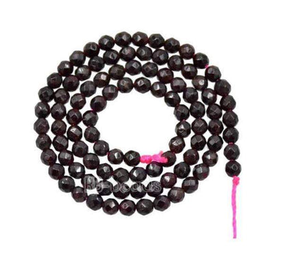 Natural Faceted Red Garnet Beads, size 4-10mm, Round, 15.5'' strand 