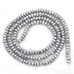 Natural Faceted Silver Hematite Rondelle Beads,  2-10mm  16'' strand 