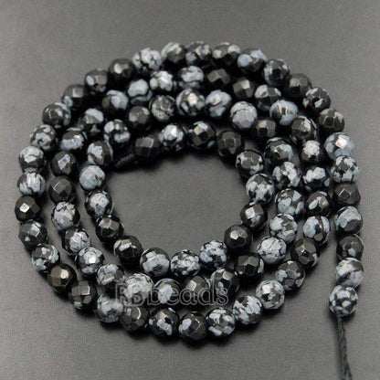 Natural Faceted SnowFlake Jasper Beads, 4-8mm, 15.5'' strand 