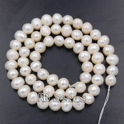 Natural Freshwater Pearl Freeform Loose Charm Beads 5mm 6mm 7mm 8mm 10mm Gemstone Jewelry beads Loose beads, 14" strand 