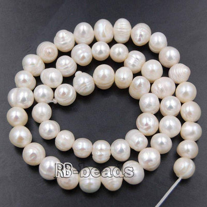 Natural Freshwater Pearl Freeform Loose Charm Beads 5mm 6mm 7mm 8mm 10mm Gemstone Jewelry beads Loose beads, 14" strand 