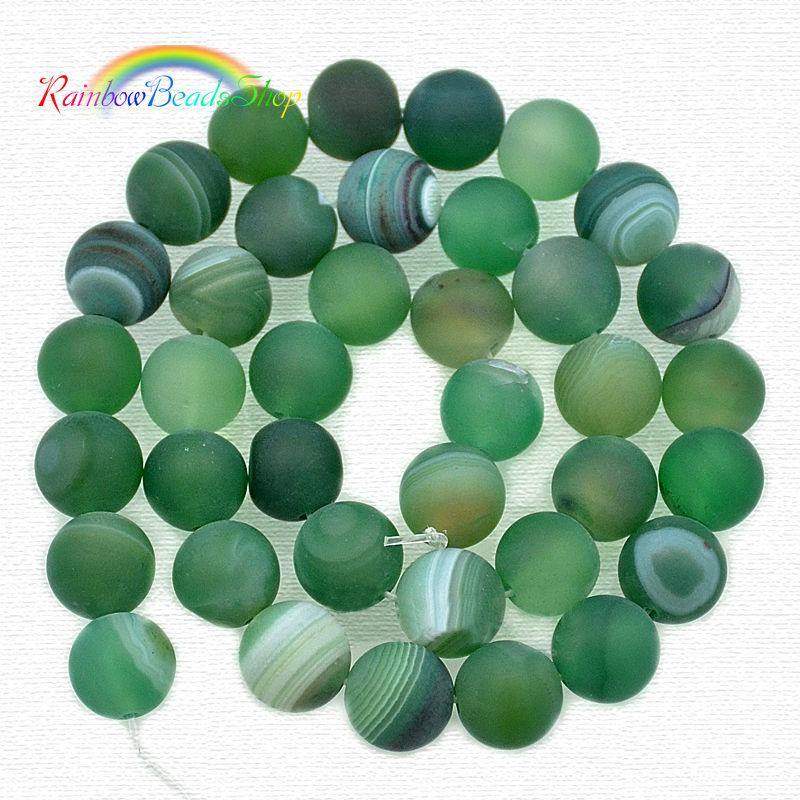 Natural Frosted Stripe Agate beads Round  6-12mm, 15.5'' inch strand 
