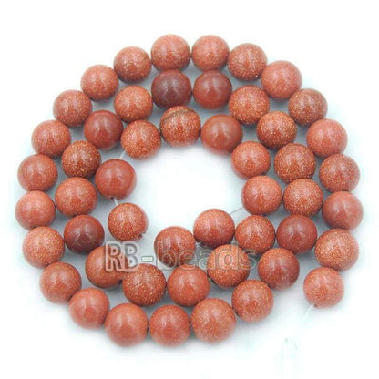 Natural Golden Sandstone Beads, 4-10mm Round Stone, 15.5'' inch strand 