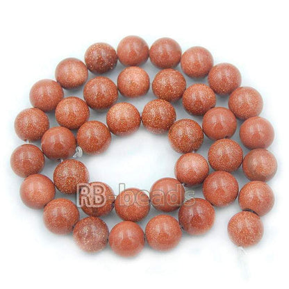 Natural Golden Sandstone Beads, 4-10mm Round Stone, 15.5'' inch strand 