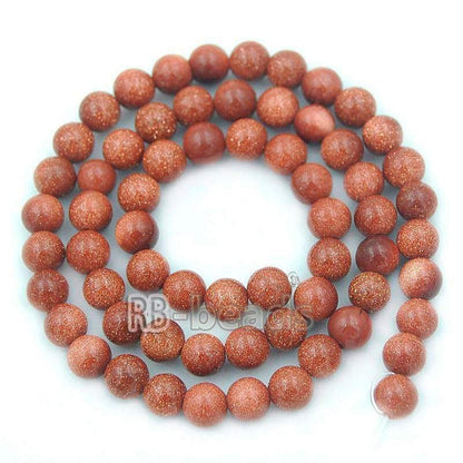 Natural Golden Sandstone Beads, 4-10mm Round Stone, 15.5'' inch strand 